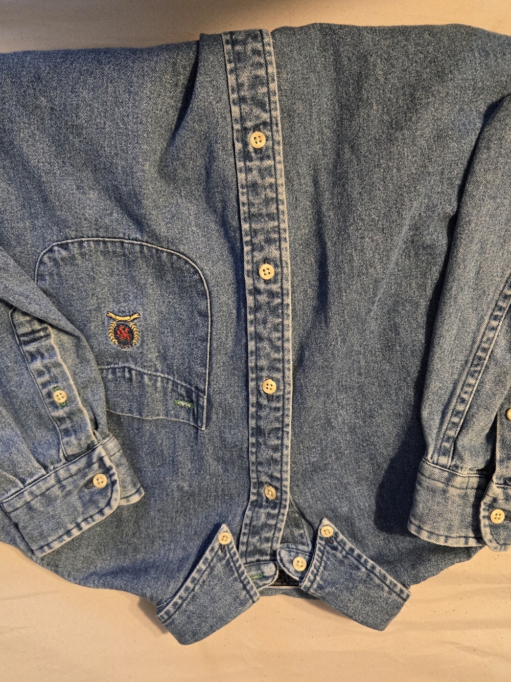Vintage Tommy Hilfiger Denim Long Sleeve Shirt . - Picture 2 of 6